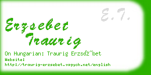 erzsebet traurig business card